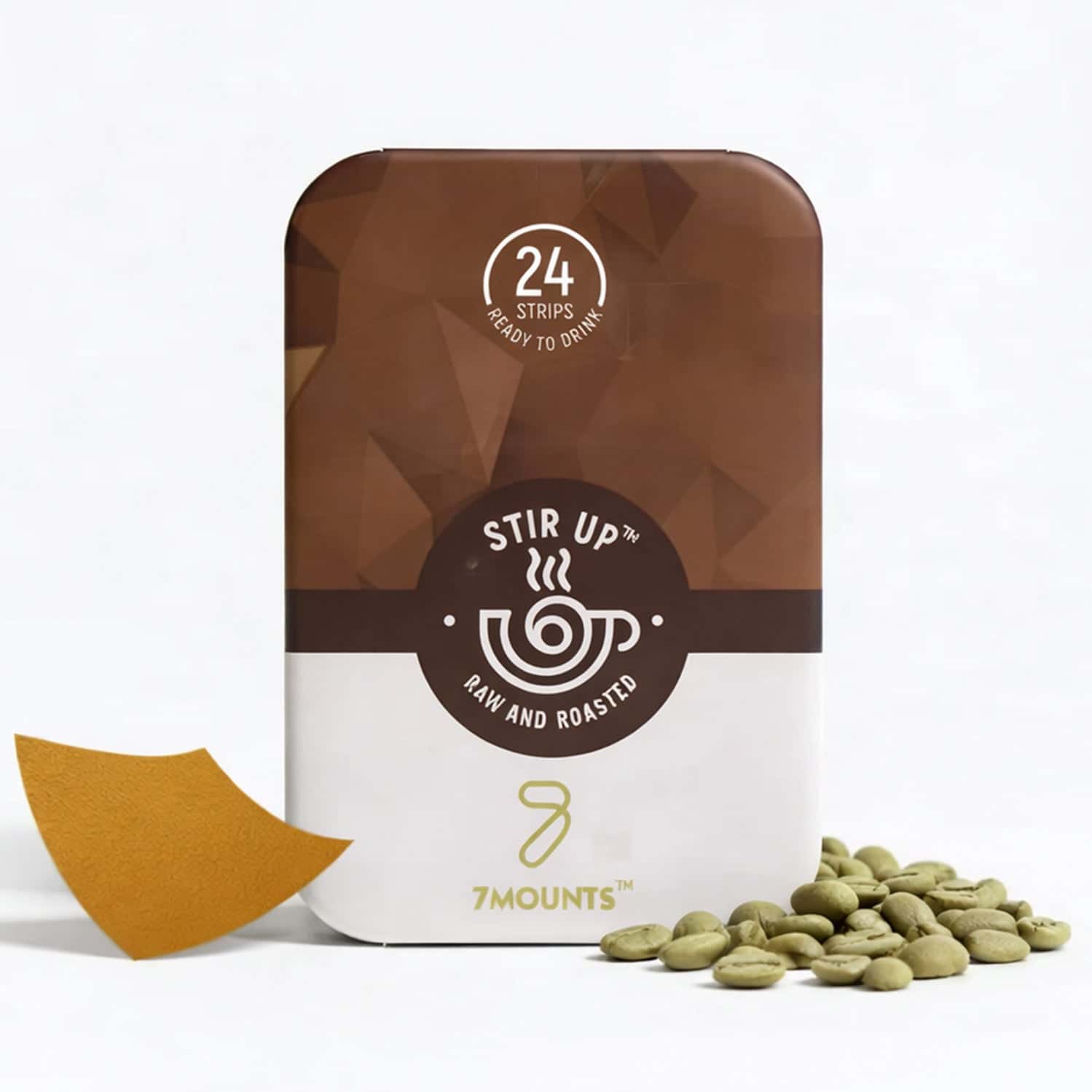 7mounts Green Coffee Strips - Raw & Roasted Flavor - 24n