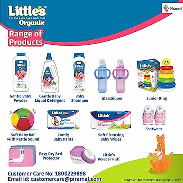 Little's Organix Gentle Baby Powder I Free From Parabens & Phthalates 400G White X Pack Of 1