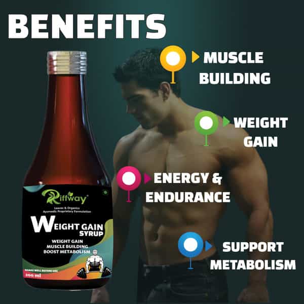 Riffway Weight Gain Syrup | Gain Weight The Right Way 100% Ayurvedic (1X200ml)