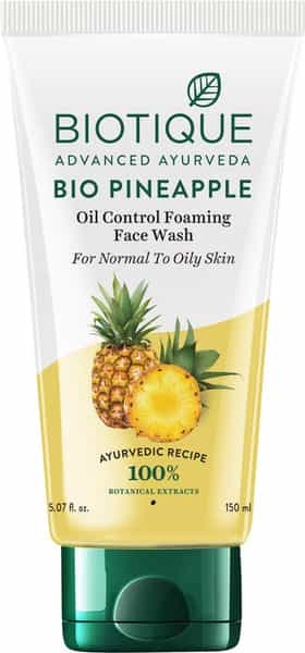 Biotique Bio Pineapple Oil Control Foaming Face Wash For Normal To Dry Skin 150Ml