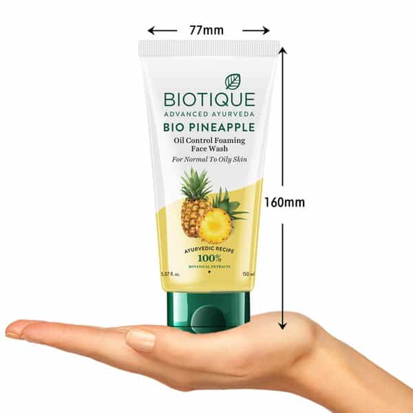 Biotique Bio Pineapple Oil Control Foaming Face Wash For Normal To Dry Skin 150Ml