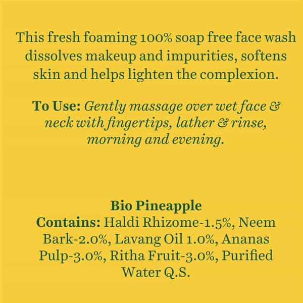 Biotique Bio Pineapple Oil Control Foaming Face Wash For Normal To Dry Skin 150Ml