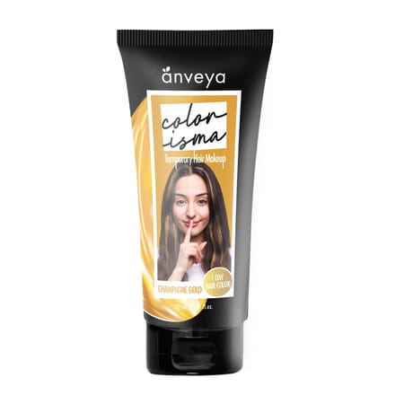Anveya Colorisma Champagne Gold Temporary One-Wash Hair Color Makeup 30ml