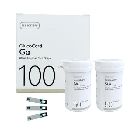 Arkray Glucocard G+ Advance Glucometer Machine | Free 100 Test Strips + 25 Trustlet Lancet Combo