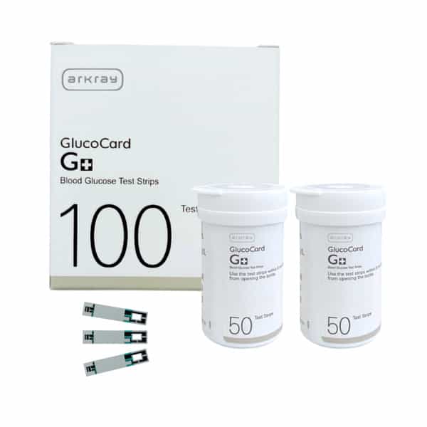 Arkray Glucocard G+ Advance Glucometer Machine | Free 100 Test Strips + 25 Trustlet Lancet Combo