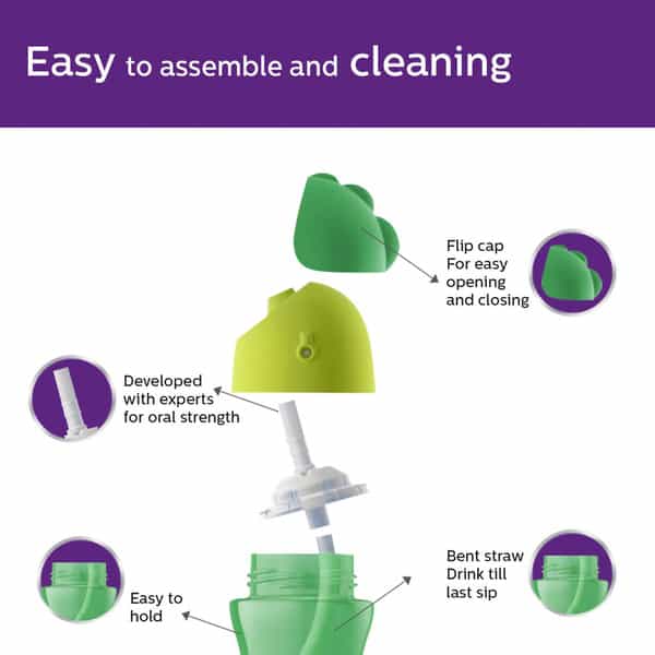 Philips Avent My Bendy Straw Cup 300Ml/10Oz (12M+) (Assorted) Scf798/00