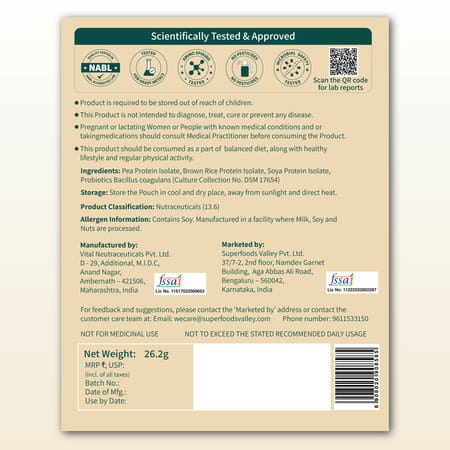 Good Monk Plant Protein For Rotis - 5gm | No Change In Taste | 100% Clean & Complete I 35 Serves