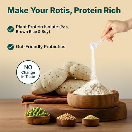 Good Monk Plant Protein For Rotis - 5gm | No Change In Taste | 100% Clean & Complete I 35 Serves