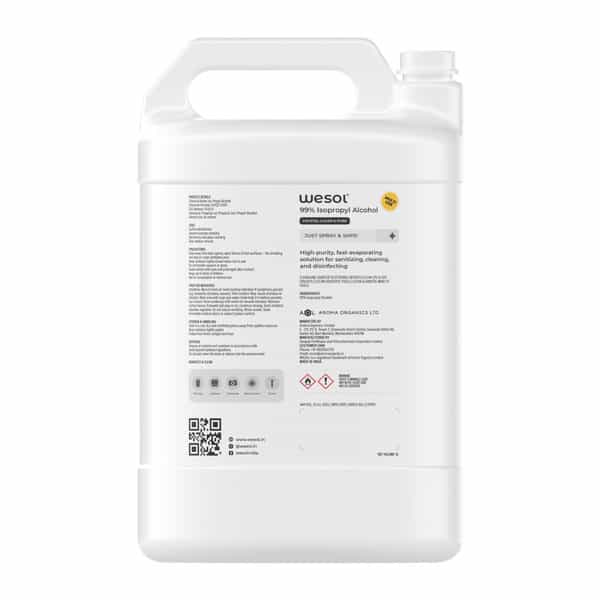 Wesol Ipa Isopropyl Alcohol 99.9% Electronics Cleaner Spray 5 Ltr
