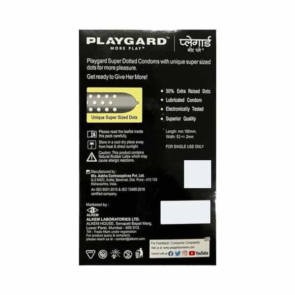 Playgard More Play+ Butterscotch Flavour Super Dotted Box Of 10 Condoms