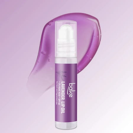 Bake Lavender Lip Oil With 2% Kojic Acid & Spf 50 For Dark & Pigmented Lips - 15g