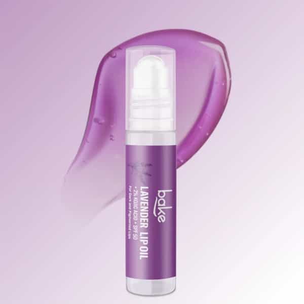Bake Lavender Lip Oil With 2% Kojic Acid & Spf 50 For Dark & Pigmented Lips - 15G