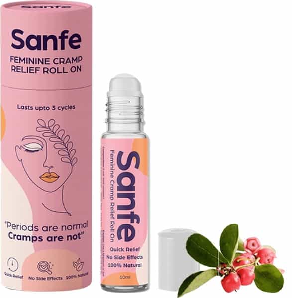 Sanfe Feminine Cramp Relief Roll On For Instant Relief From Period Pain - 10 Ml