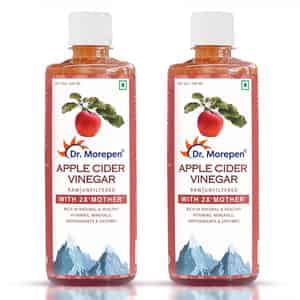 Dr. Morepen Apple Cider Vinegar With 2x Mother | Skin Hair & Weight Loss | 1 Ltr | Buy 1 Get 1