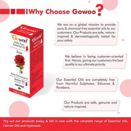 Pack Of 2 Rose Essential Oil & Cucumber Seed Carrier Oil - 100% Pure Natural & Undiluted