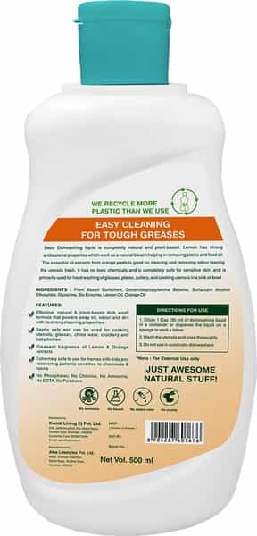 Beco Natural Dishwash Liquid 500 Ml