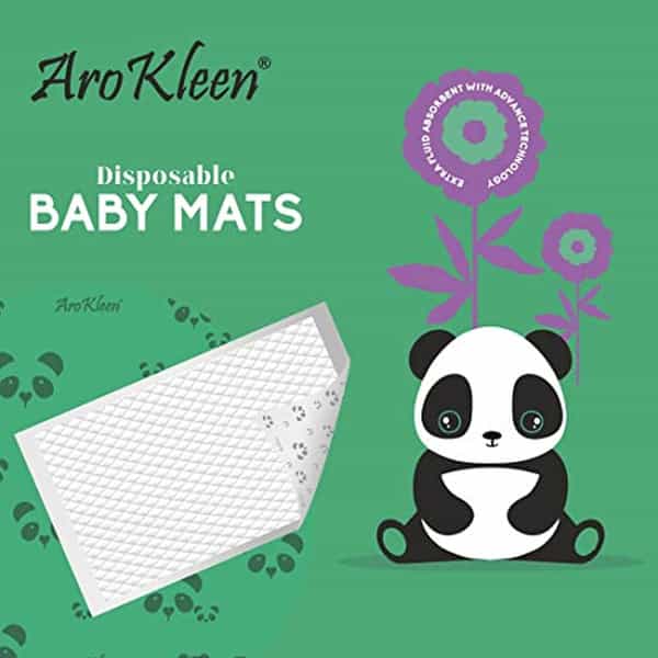 Arokleen 60 X 60 Cm Baby Disposable Changing Mats Urine Protector Underpad Pack 2 ( 20 Counts )