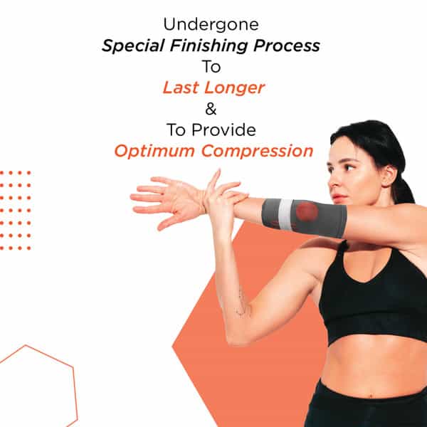Vissco Elbow Support With Strap For Ideal Compression To The Strained Muscles - Xl (Blue)