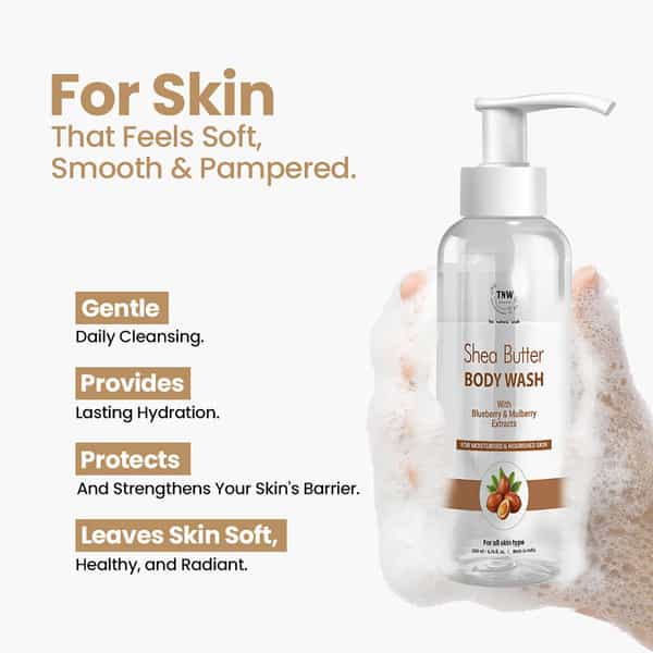 Tnw The Natural Wash Shea Butter Body Wash | Gentle Hydration & Soft Skin 200 Ml