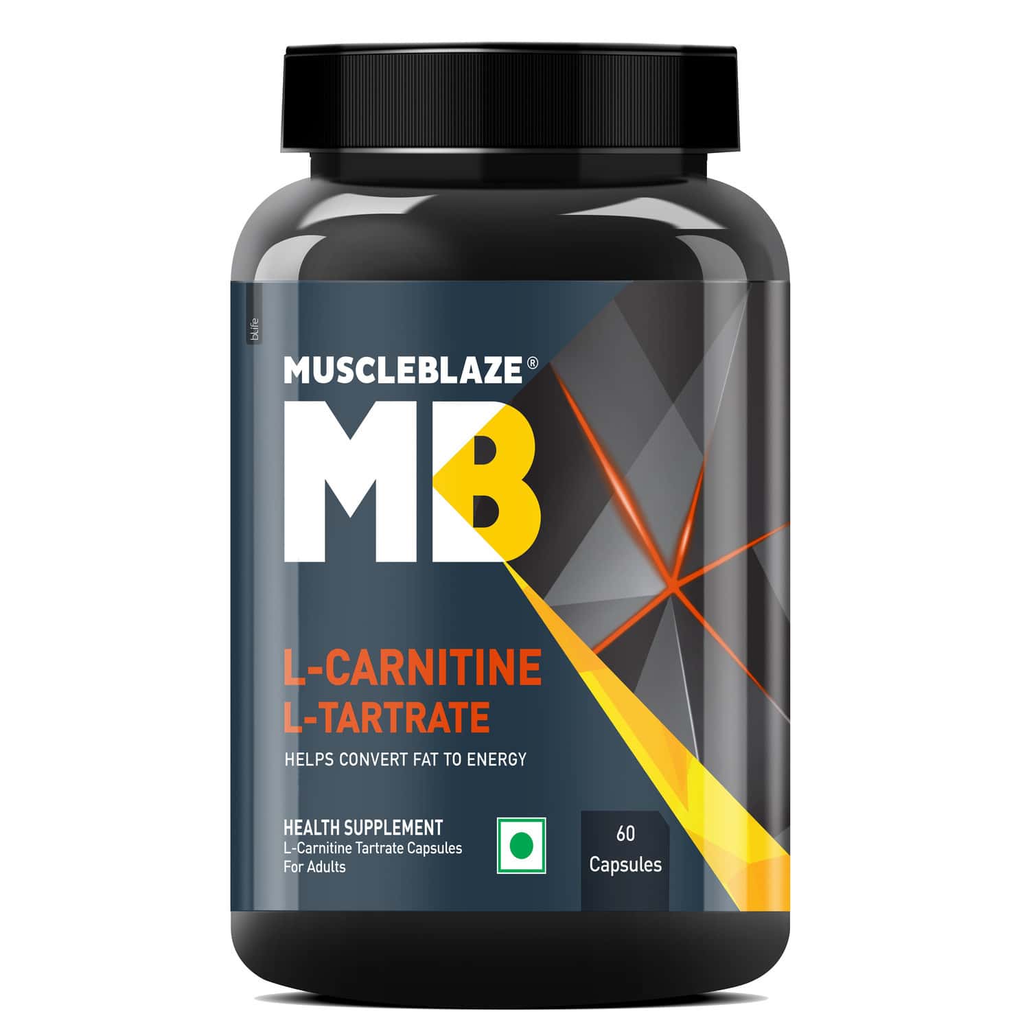 Muscleblaze L-carnitine L-tartrate (unflavoured | 60 Capsules) | 500mg L-carnitine