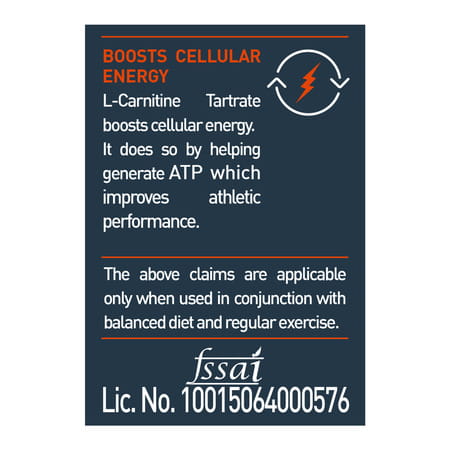 Muscleblaze L-Carnitine L-Tartrate (Unflavoured | 60 Capsules) | 500mg L-Carnitine