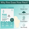 Pore Erase Hydrocolloid Nose Patches For Blackhead Removal And Clear Skin (10 Strips)