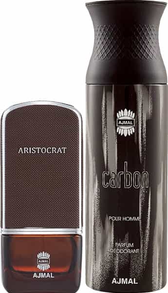 Ajmal Aristocrat Eau De Parfum 75Ml Perfume For Men And Carbon Homme Deodorant 200Ml For Men