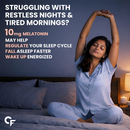 Carbamide Forte Melatonin 10mg With Tagar 250mg & Vitamin B6 - 60 Veg Tablets