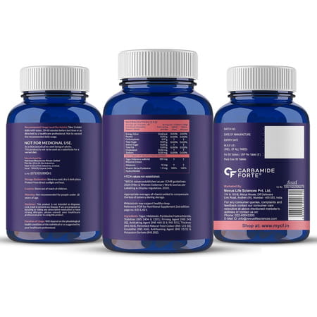 Carbamide Forte Melatonin 10mg With Tagar 250mg & Vitamin B6 - 60 Veg Tablets