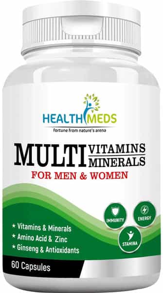 Healthmeds Omega 3 Fish Oil & Multivitamin Supports Gym Bodybuilding Strength 60 Capsule