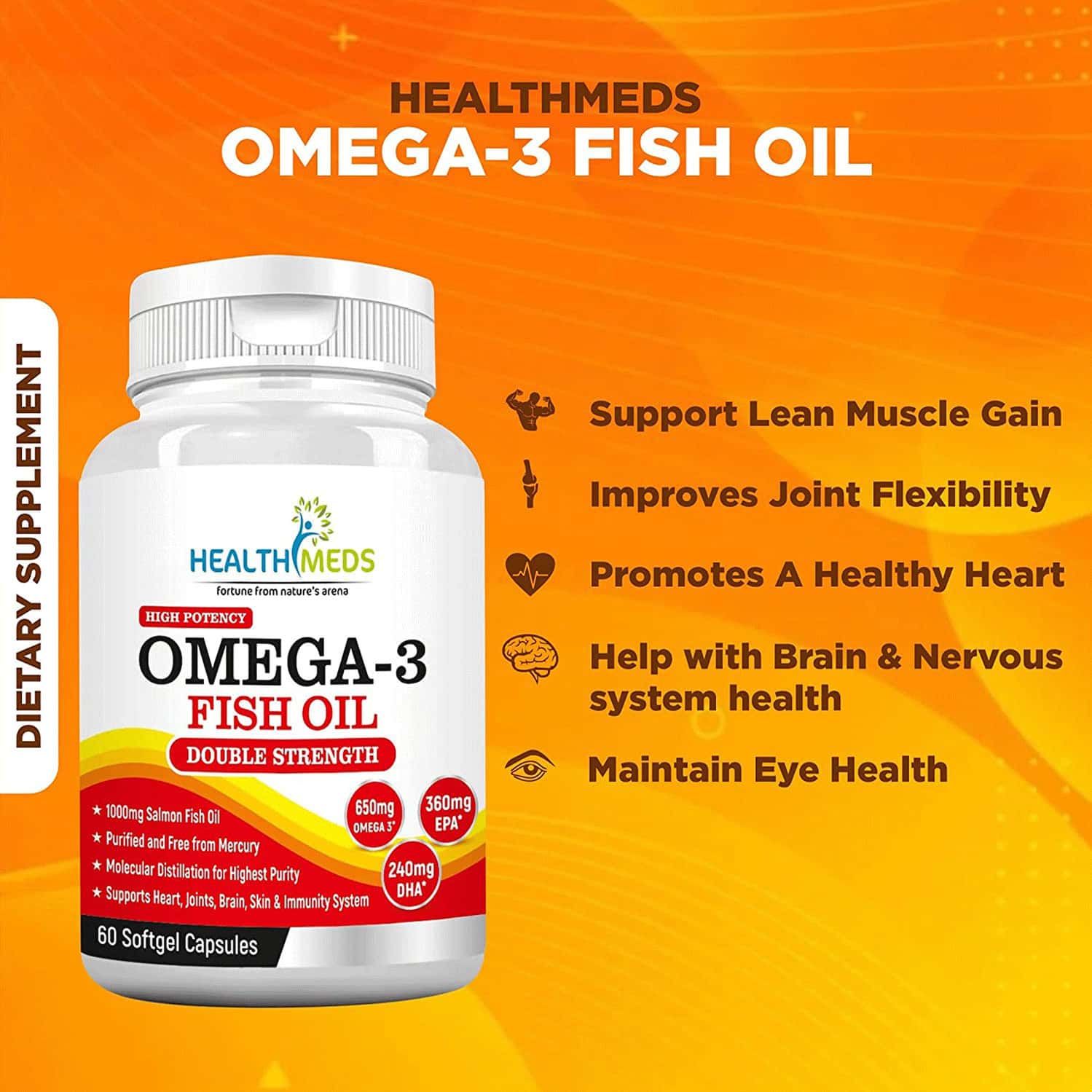 Buy HEALTHMEDS OMEGA 3 FISH OIL & MULTIVITAMIN SUPPORTS GYM