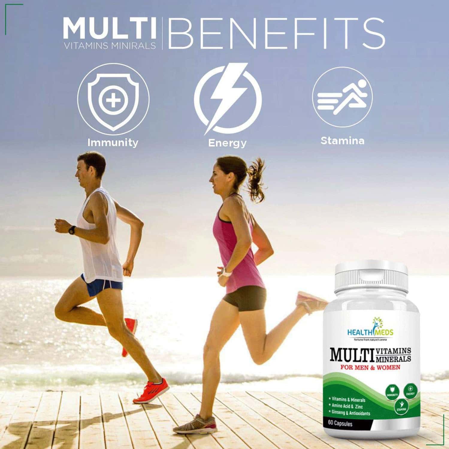 Buy HEALTHMEDS OMEGA 3 FISH OIL & MULTIVITAMIN SUPPORTS GYM
