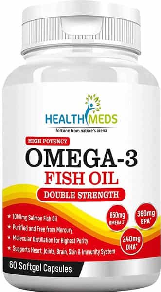 Healthmeds Omega 3 Fish Oil & Multivitamin Supports Gym Bodybuilding Strength 60 Capsule