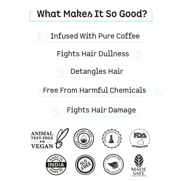 Mcaffeine Coffee Hair Fall Control Conditioner With Pro-Vitamin B5 & Argan Oil (250Ml)