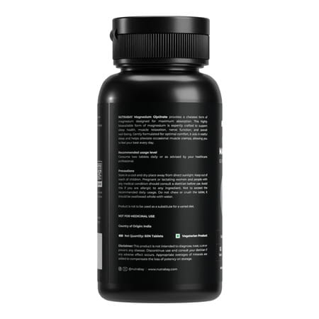 Nutrabay Magnesium Glycinate 2000mg Per Serving | 60 Tablets