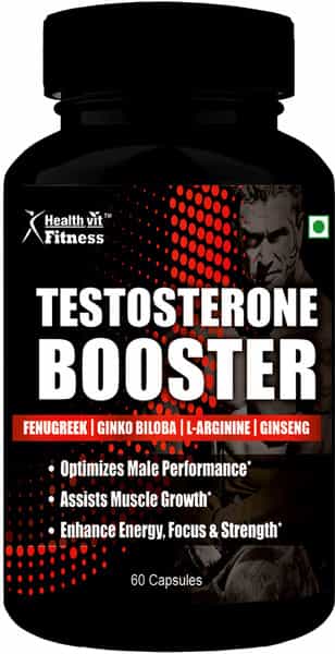 Healthvit Fitness Testosterone Booster Health Supplement Capsules Bottle Of 60