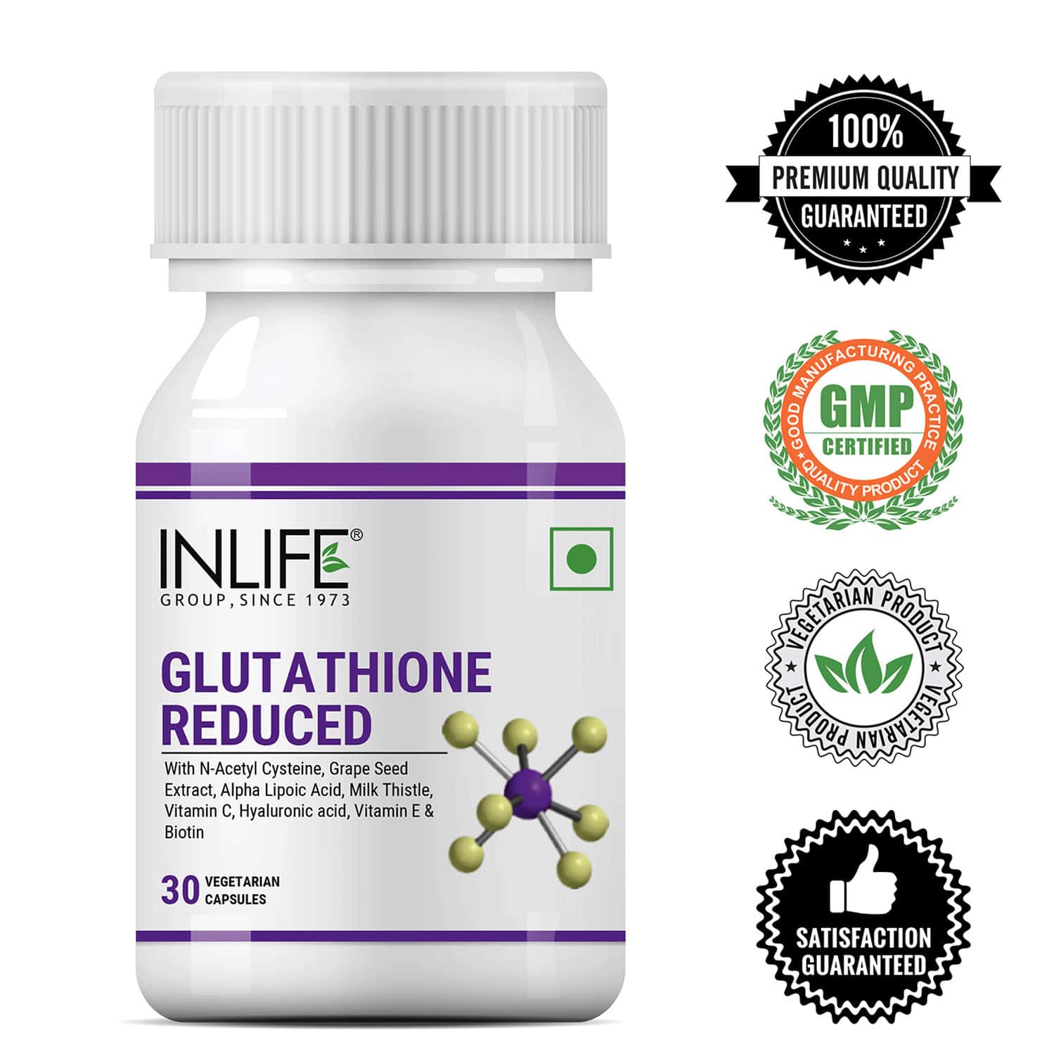 Buy INLIFE L GLUTATHIONE REDUCED SUPPLEMENT VITAMIN C MILK THISTLE