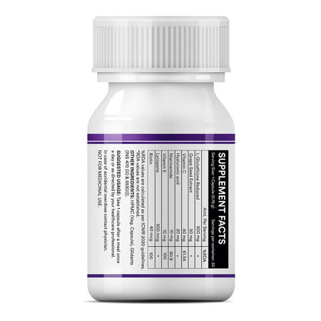 Inlife L Glutathione Reduced Supplement Vitamin C Milk Thistle- Skin Whitening 1000mg -30veg Caps