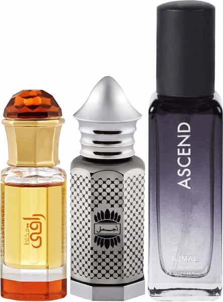 Ajmal Mukhallat Raaqi Cp 10Ml And Asher Cp 12Ml & Ascend Edp 20Ml Pack Of 3 S