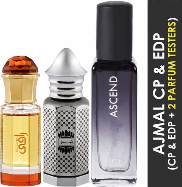 Ajmal Mukhallat Raaqi Cp 10Ml And Asher Cp 12Ml & Ascend Edp 20Ml Pack Of 3 S