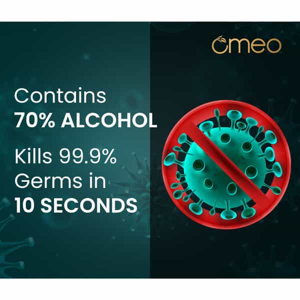 Omeo Handrub Pocket Liquid Hand Instant Sanitizer Spray | 70% Alcohol - 100Ml