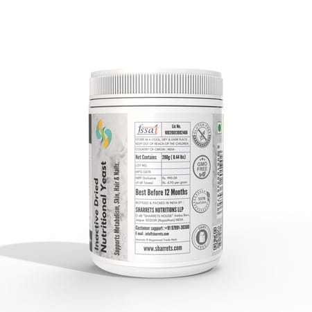 Sharrets Inactive Dried Nutritional Yeast Natural Unfortified Nooch Powder 200G