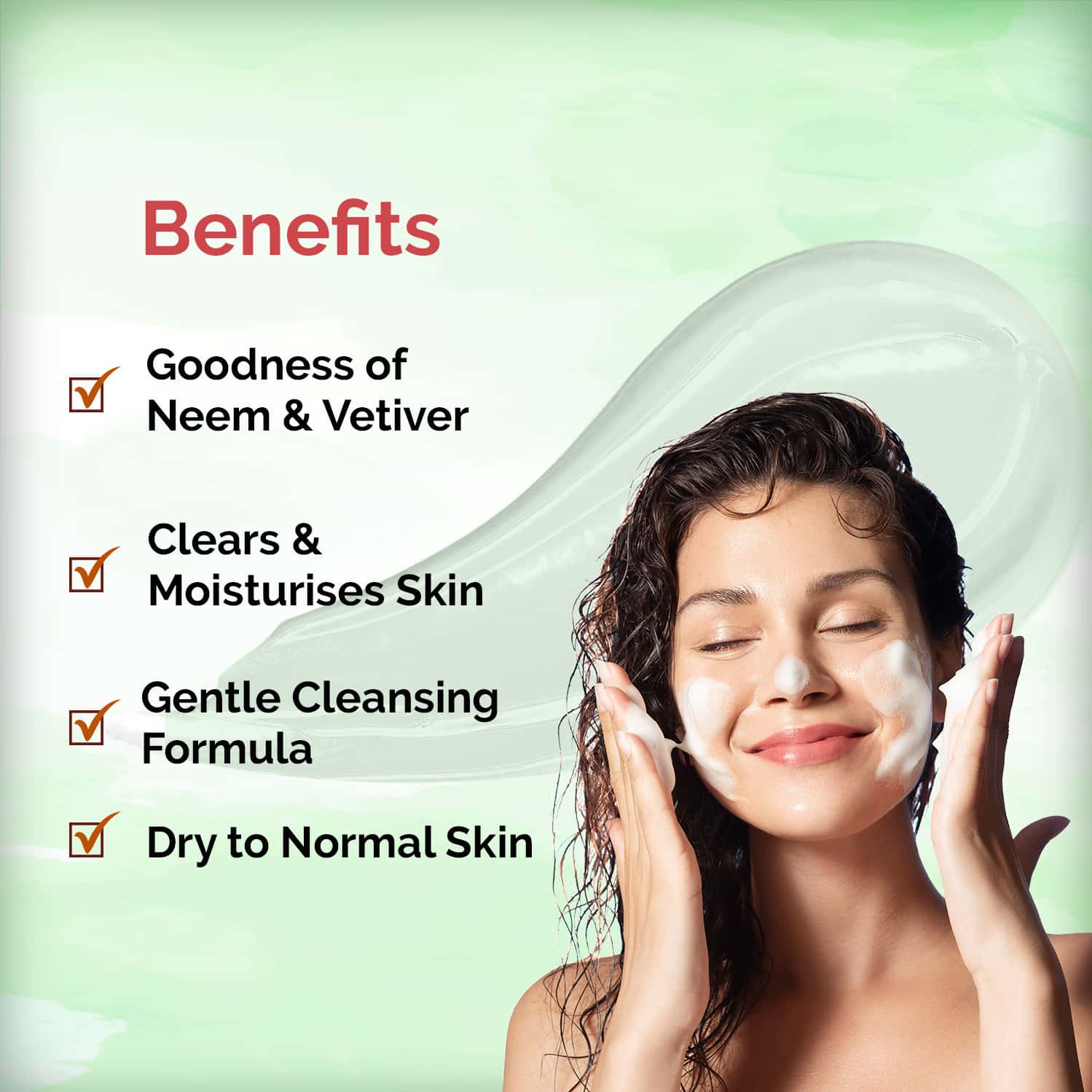 Buy MEERA NEEM & VETIVER FACE WASH, FIGHTS 99.9 PIMPLE CAUSING