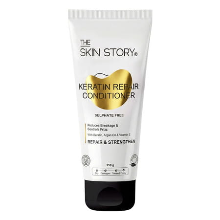 The Skin Story Sulphate Free Keratin Conditioner | Vit E Argan Oil For Dry Frizzy Damaged Hair 250g