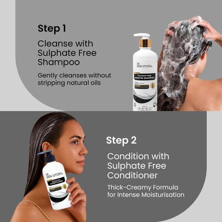 The Skin Story Sulphate Free Keratin Conditioner | Vit E Argan Oil For Dry Frizzy Damaged Hair 250g