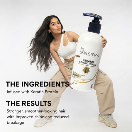 The Skin Story Sulphate Free Keratin Conditioner | Vit E Argan Oil For Dry Frizzy Damaged Hair 250g