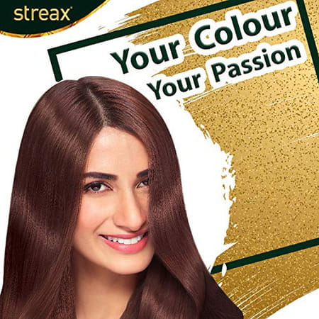 Streax Cream Hair Color For Unisex 60ml - 4.6 Reddish Brown (Pack Of 8)