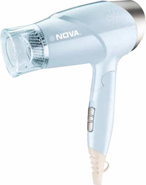 Nova Nhp 8203 Premium 1400 Watts Hot & Cold Foldable Hair Dryer For Women (Blue)