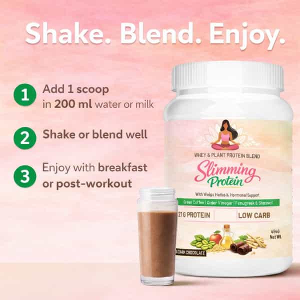 Sos Nutrition Slimming Women Whey Plant Protein Weight Loss Herbs Multivitamins Chocolate Shake 454G