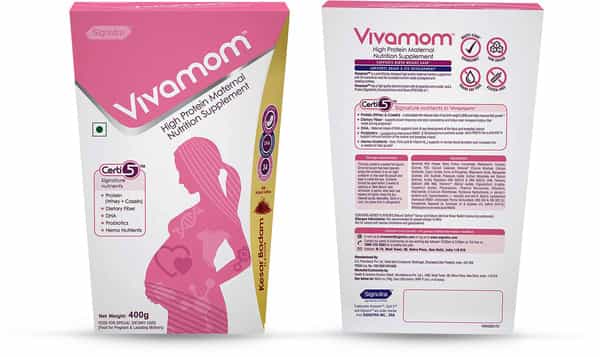 Vivamom Kesar Badam Maternal Nutrition Drink Refill Of 400 G